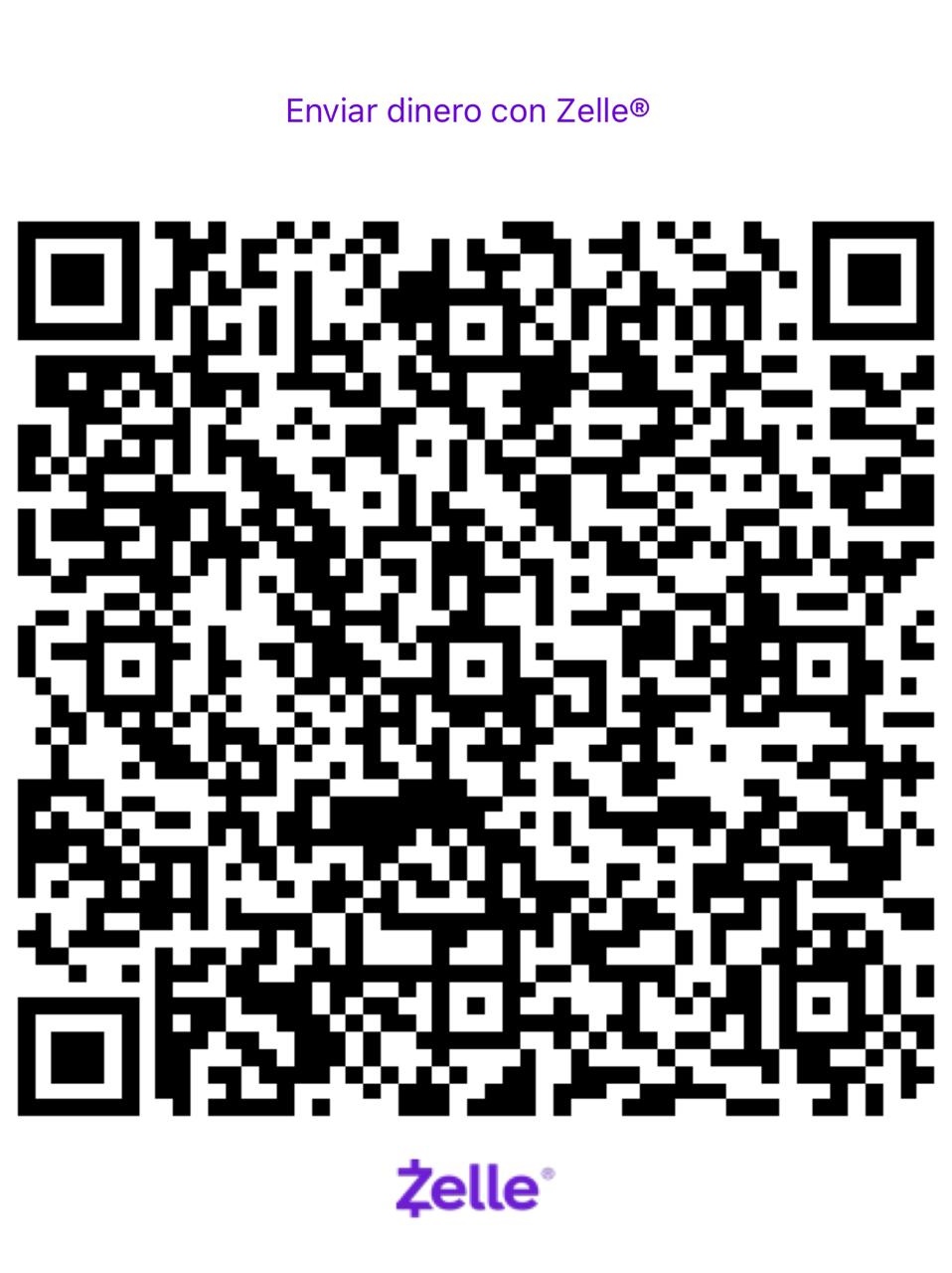 We now accept payments via Zelle